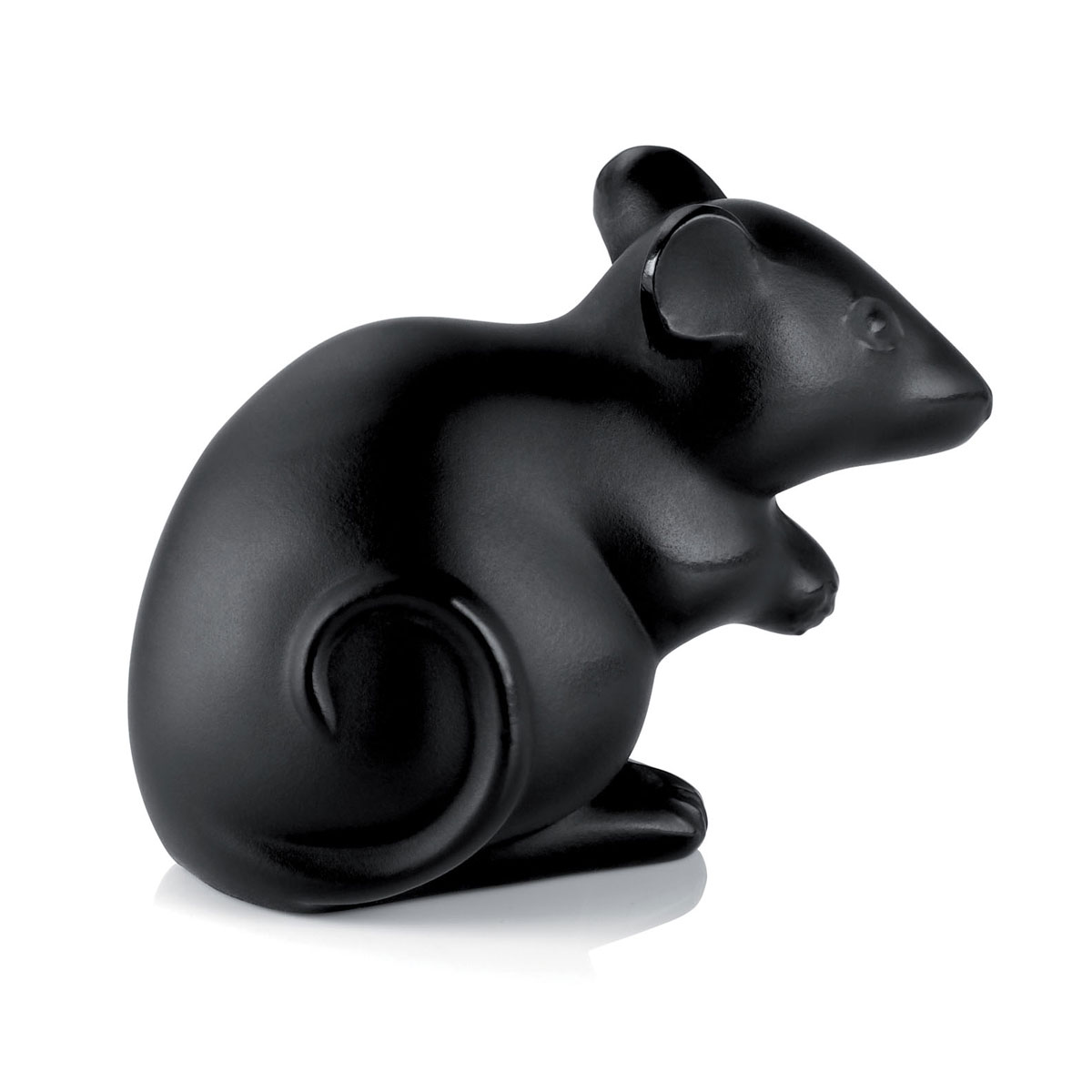 Lalique Mouse Sculpture, Black