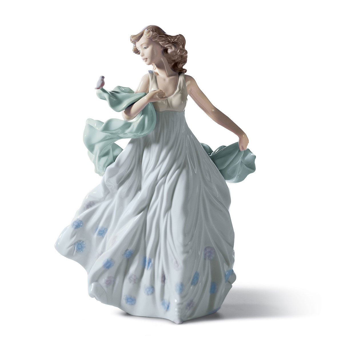 Lladro Classic Sculpture, Summer Serenade Woman Figurine