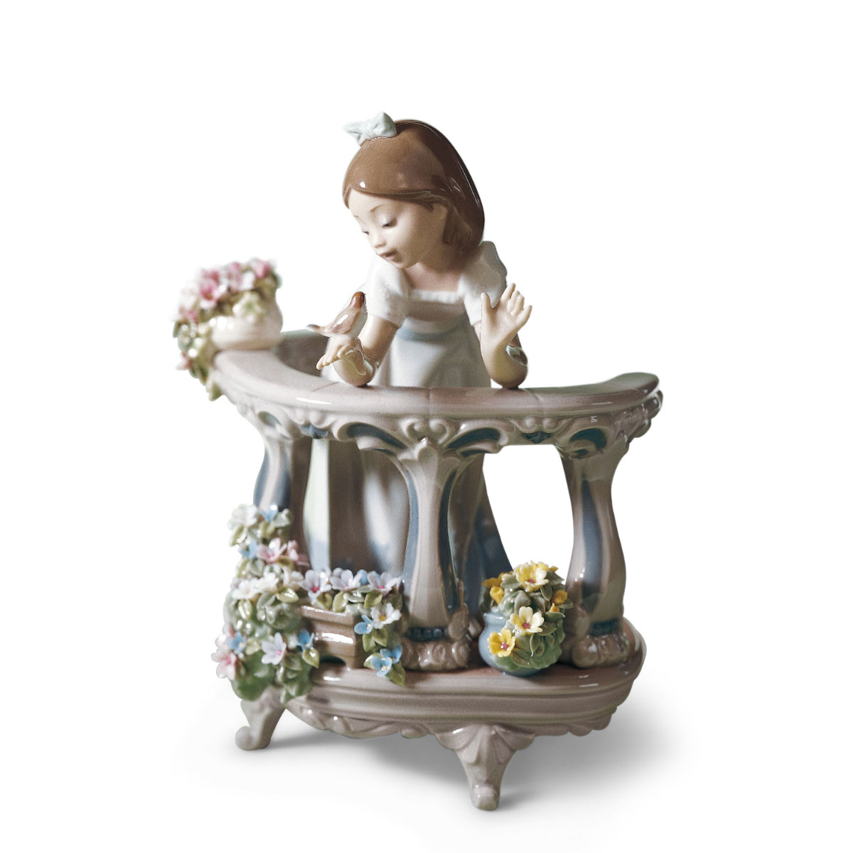 Lladro Classic Sculpture, Morning Song Girl Figurine