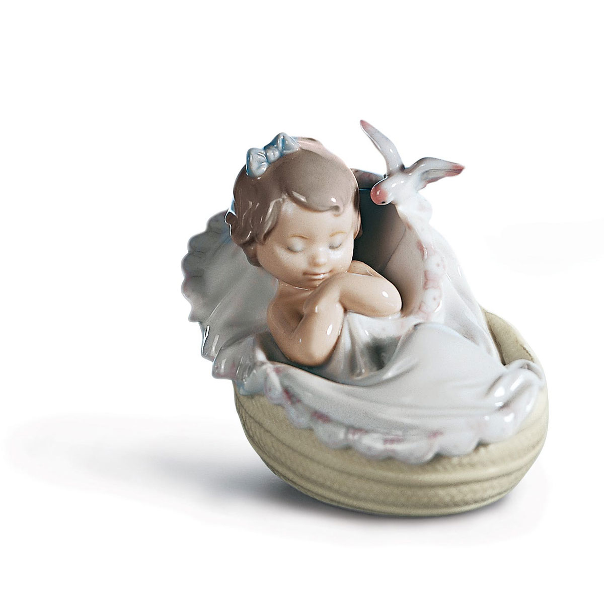 Lladro Classic Sculpture, Comforting Dreams Girl Figurine