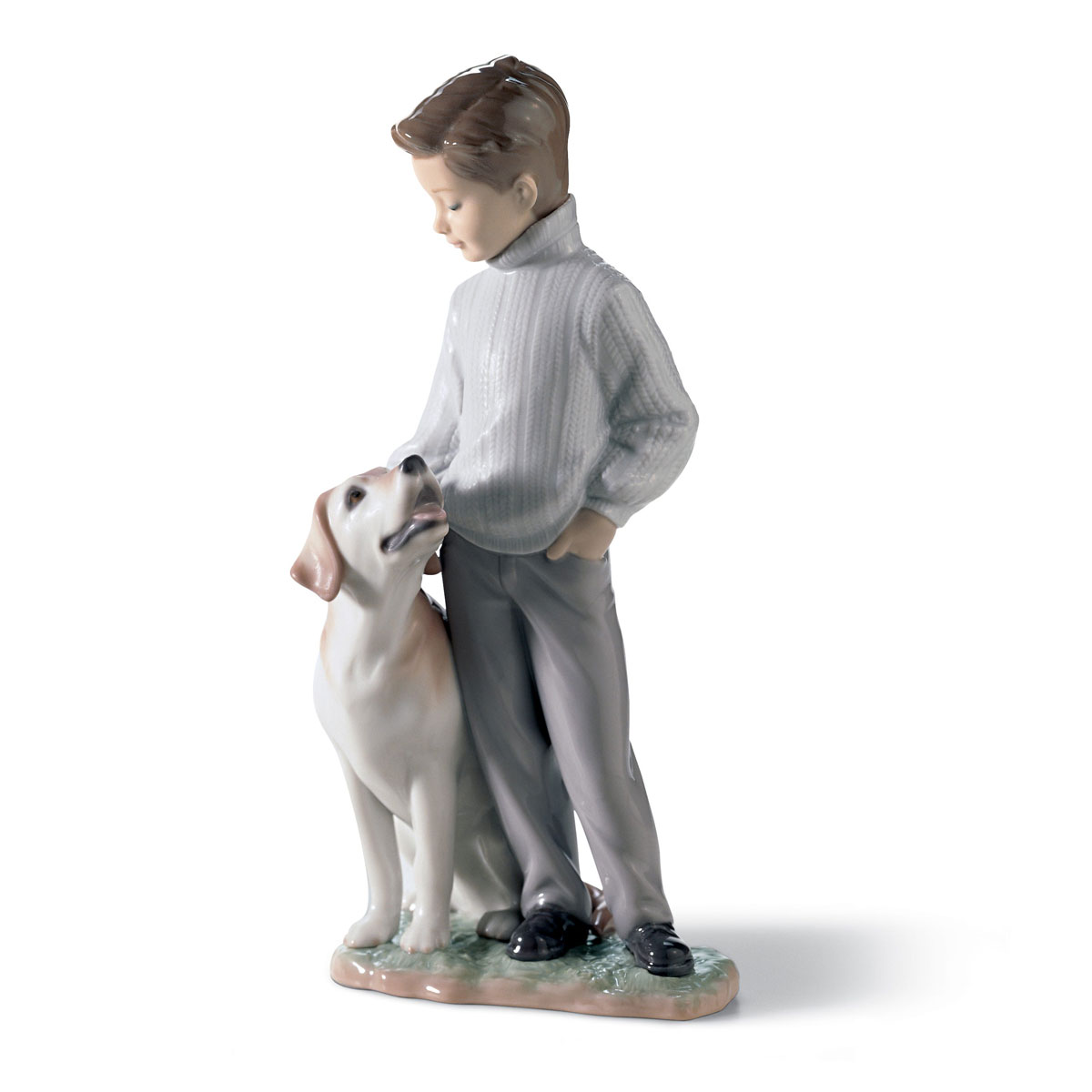 Lladro Classic Sculpture, My Loyal Friend Dog Figurine