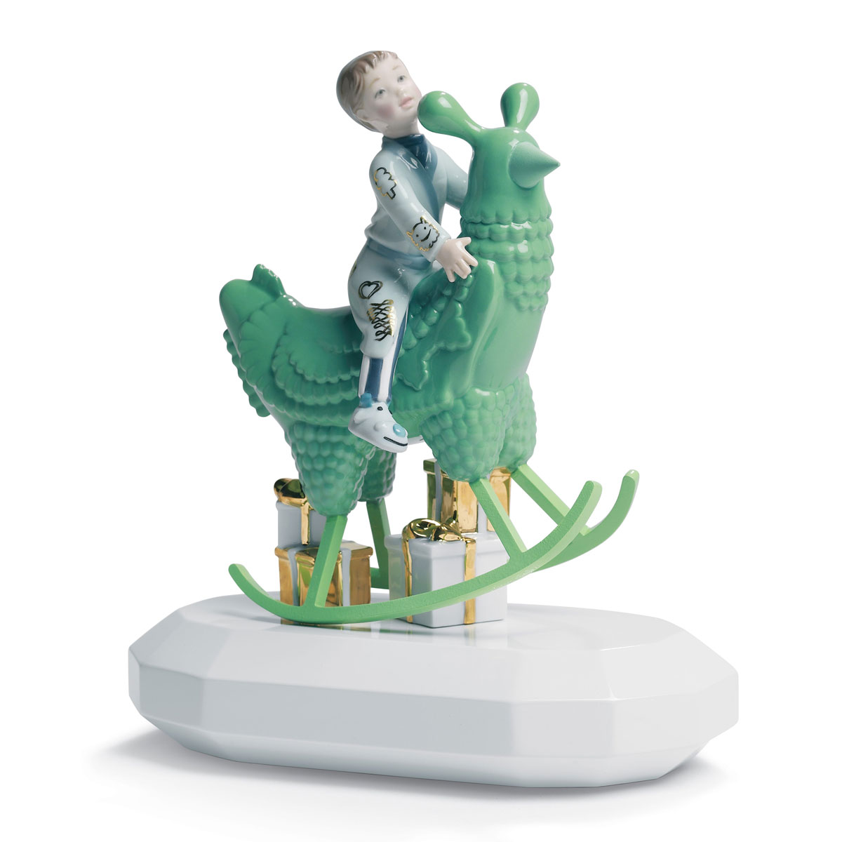 Lladro Design Figures, The Rocking Chicken Ride Figurine. By Jaime Hayon