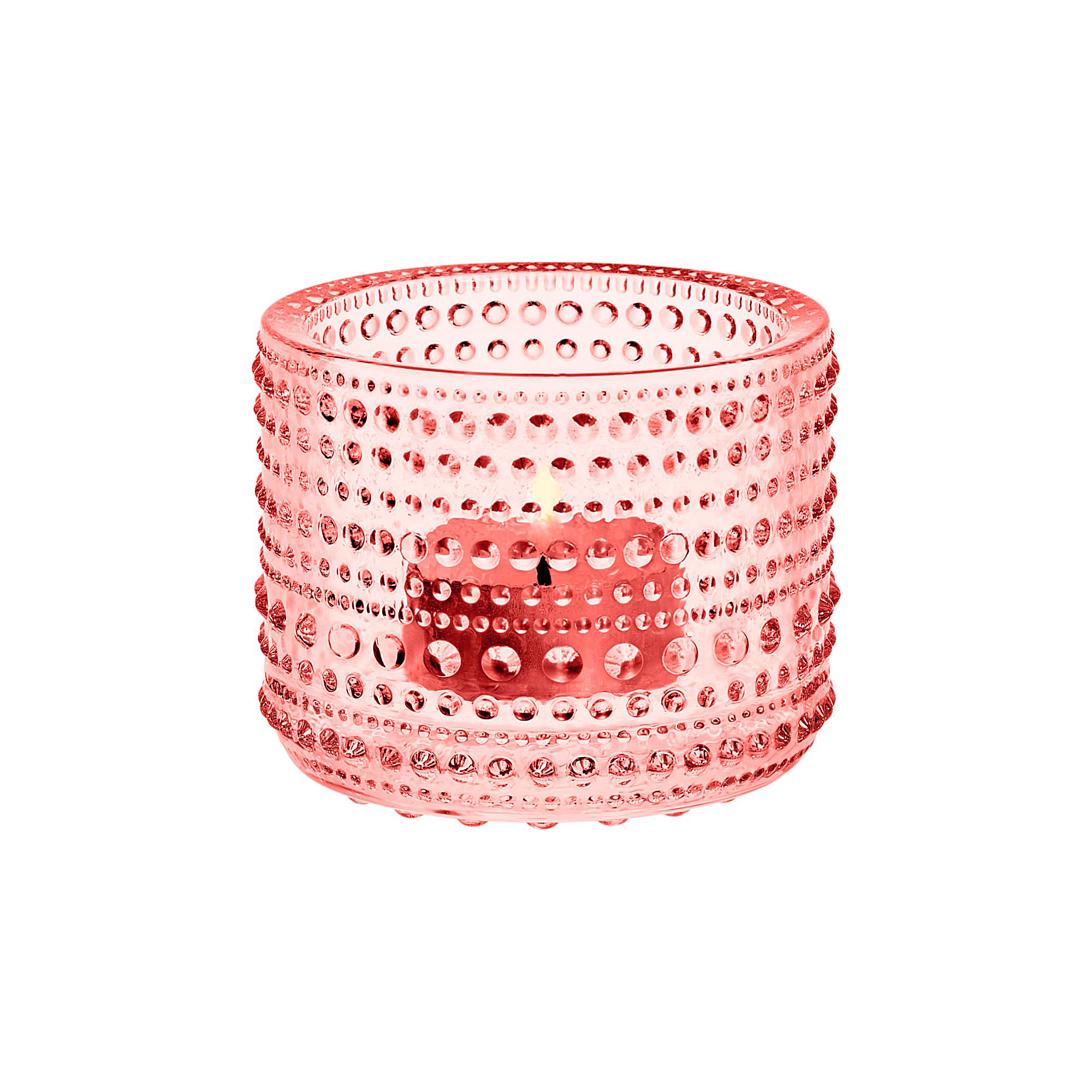 Iittala Kastehelmi Tealight Candleholder Salmon Pink