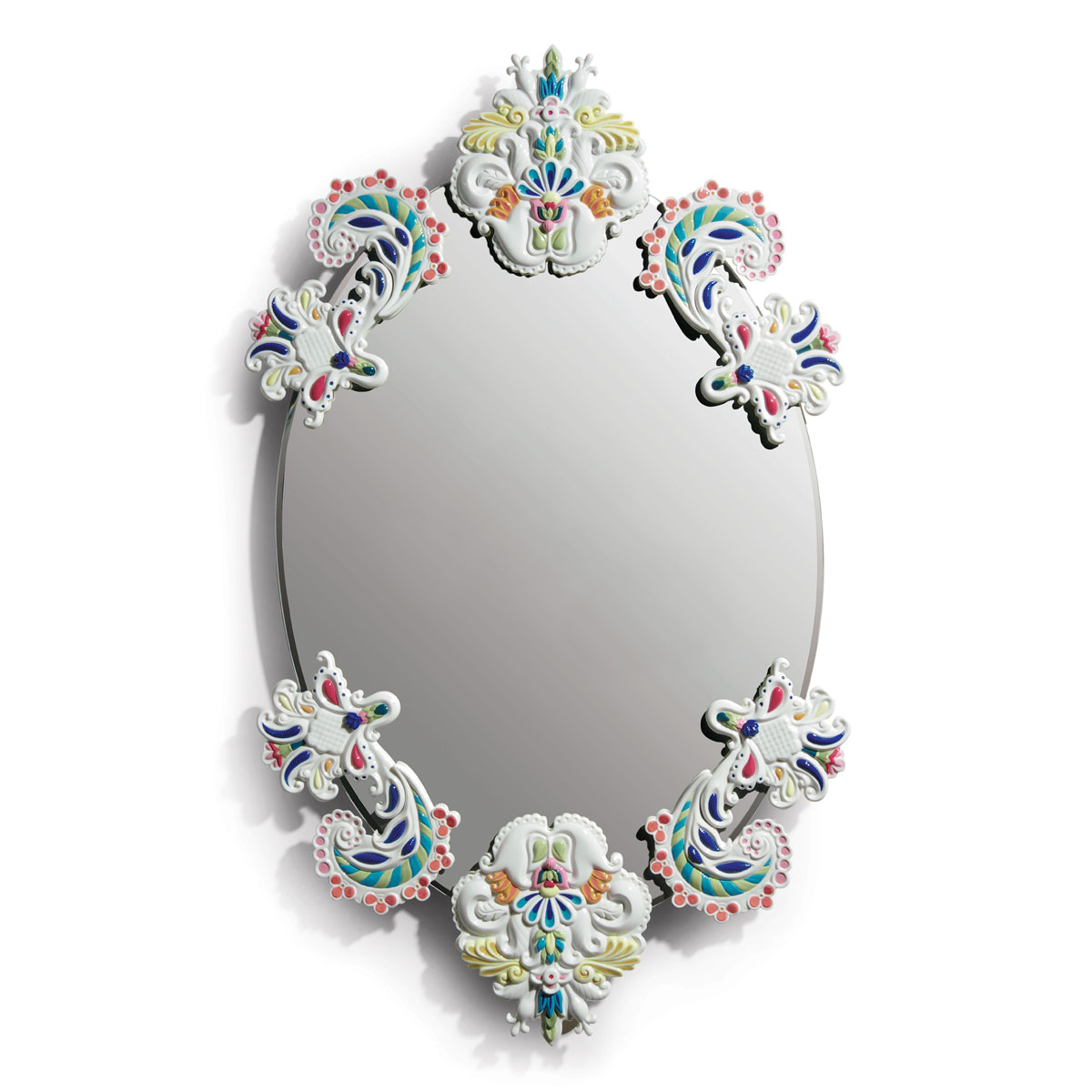 Lladro Home Accessories, Oval Wall Mirror Without Frame. Multicolor. Limited Edition