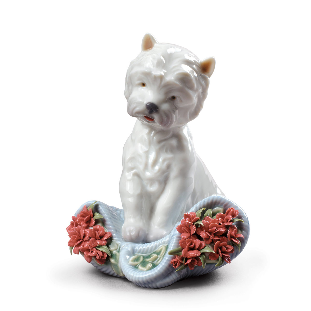 Lladro Classic Sculpture, Playful Character Dog Figurine Type 164