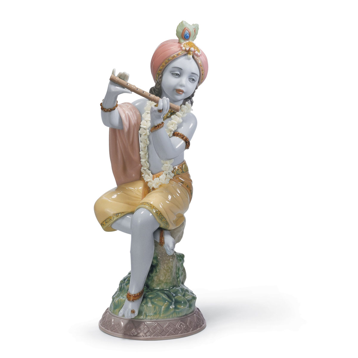 Lladro Classic Sculpture, Lord Krishna Figurine