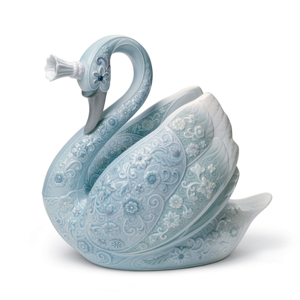 Lladro Classic Sculpture, The Swan Princess Figurine