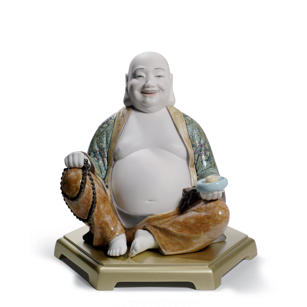 Lladro Classic Sculpture, Happy Buddha Figurine