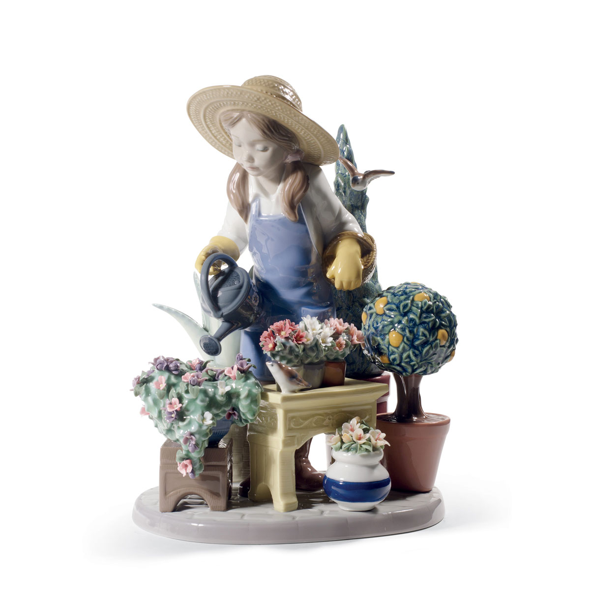 Lladro Classic Sculpture, In My Garden Girl Figurine
