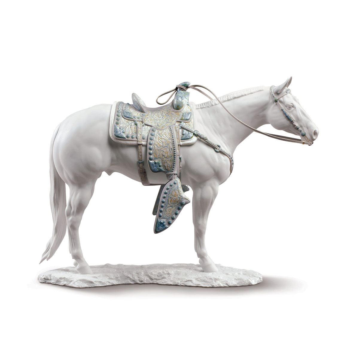 Lladro Classic Sculpture, White Quarter Horse Sculpture