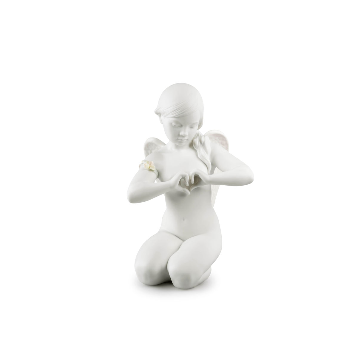 Lladro Classic Sculpture, Heavenly Heart Angel Figurine