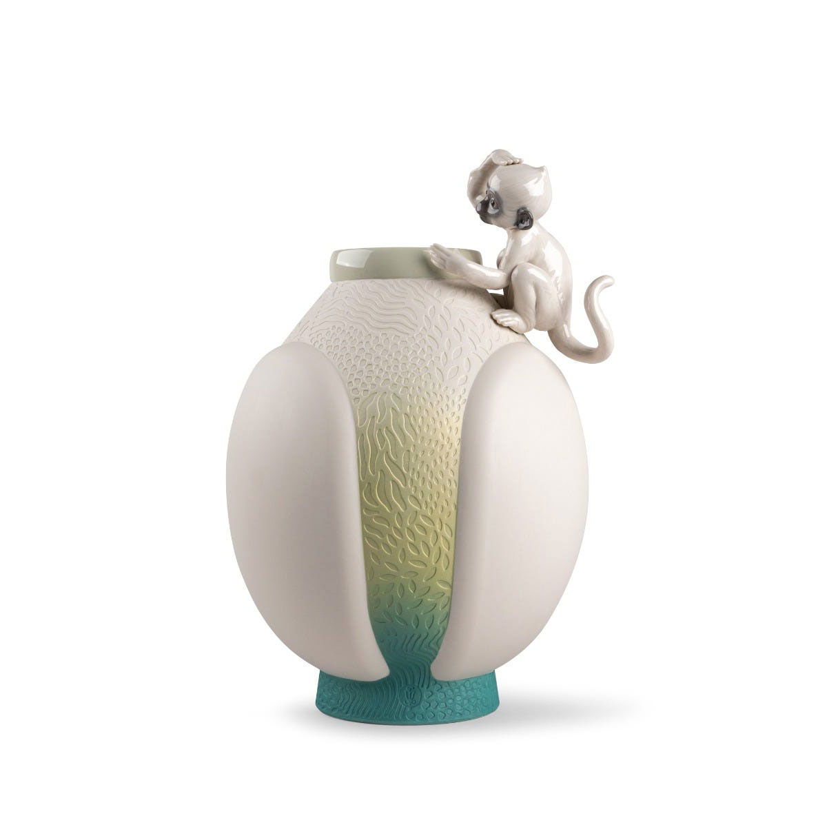 Lladro Home Decor, Monkey Vase