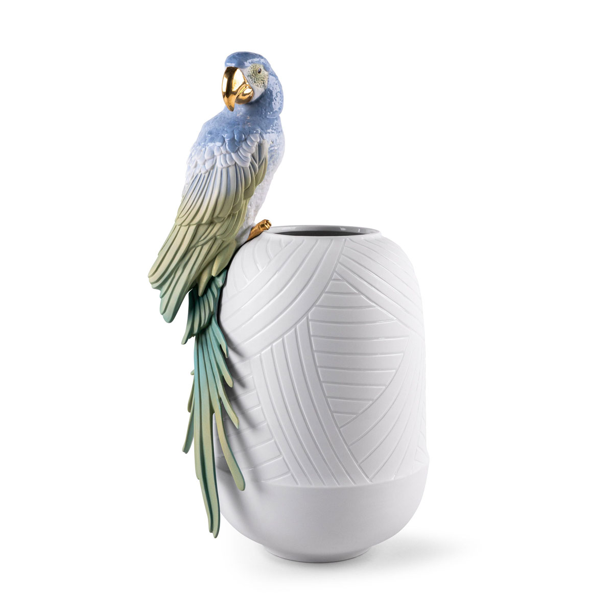 Lladro Home Decor, Macaw Bird Vase