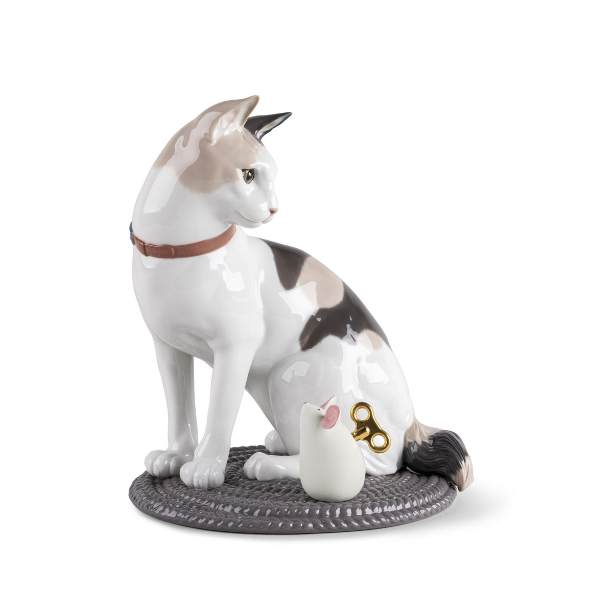 Lladro Classic Sculpture, Cat And Mouse Game