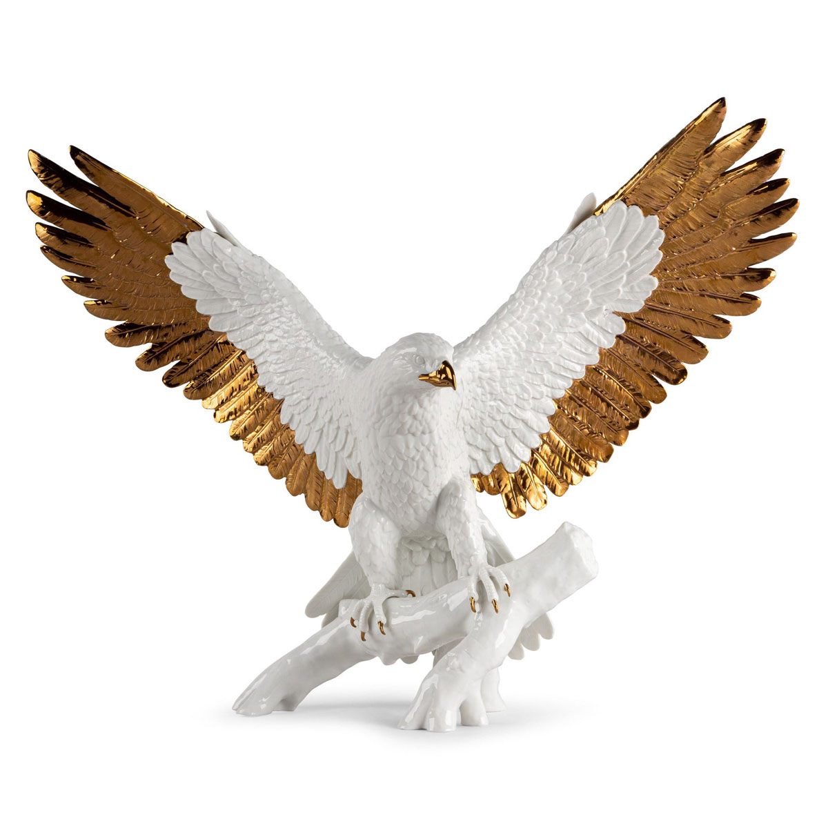 Lladro Freedom Eagle, White-Copper