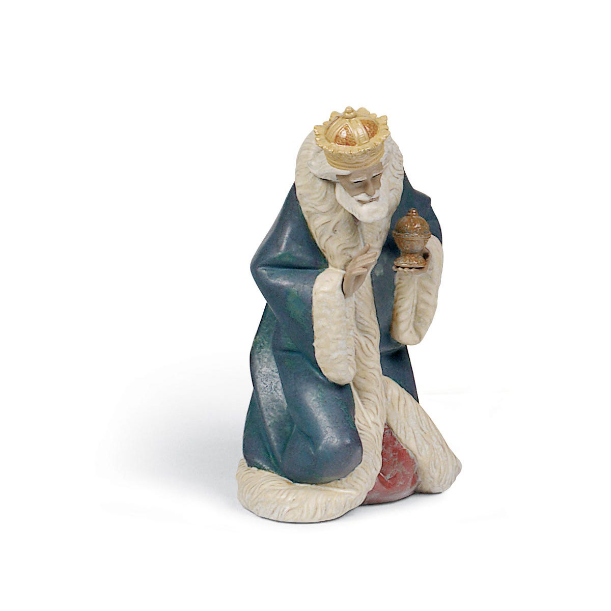 Lladro Classic Sculpture, Melchior Nativity Figurine. Gres