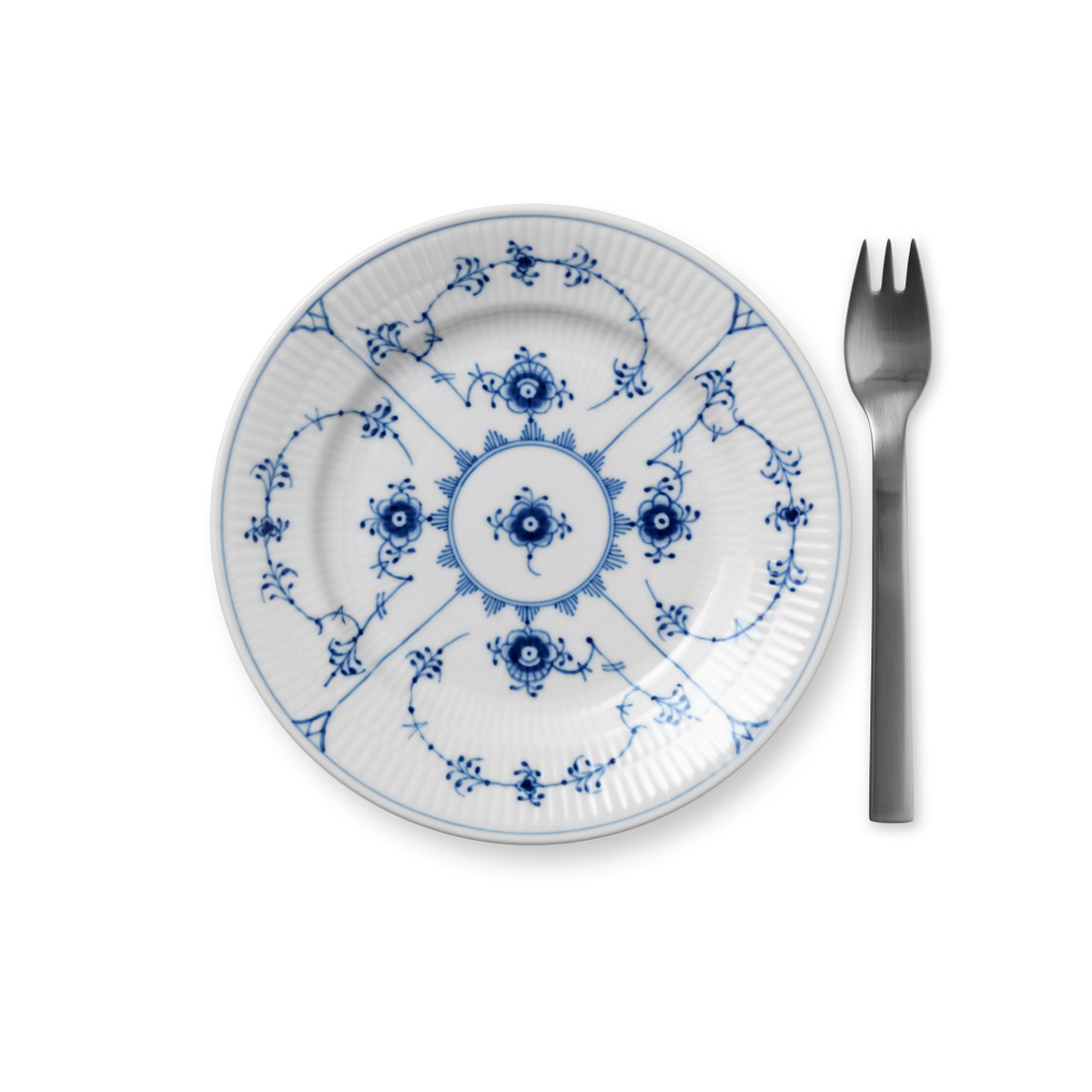 Royal Copenhagen, Blue Fluted Plain Bread and Butter Plate, Single