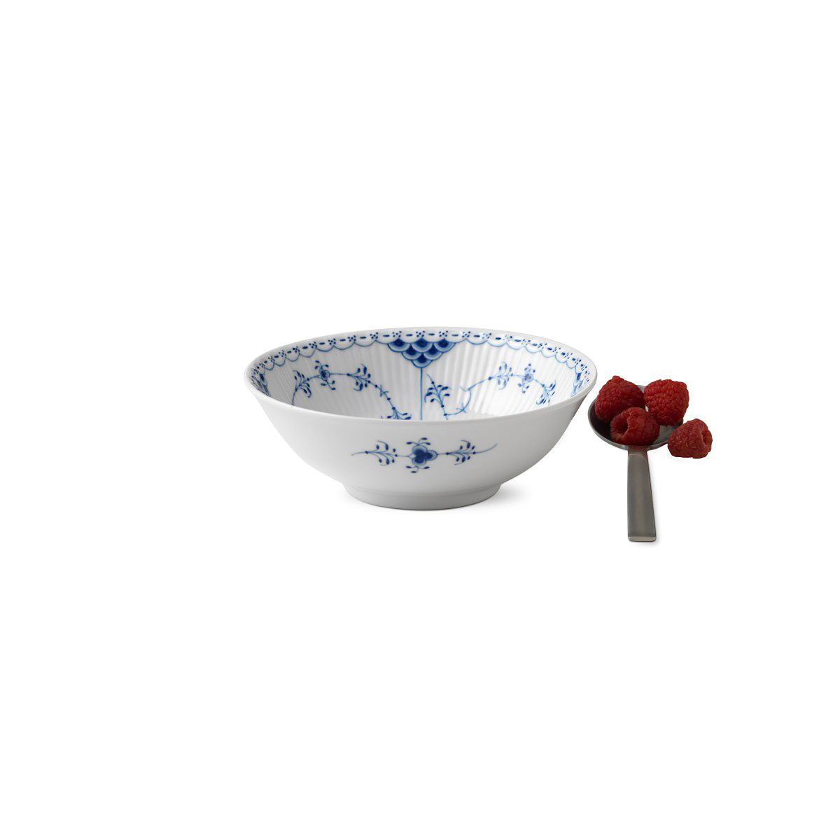Royal Copenhagen Blue Fluted Half Lace Cereal Bowl, Single