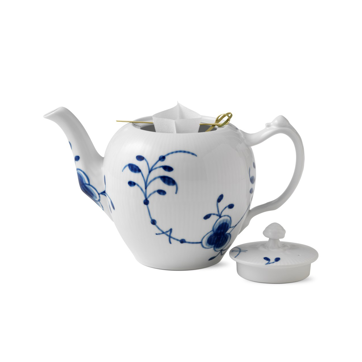 Royal Copenhagen, Blue Fluted Mega Tea Pot 1Qt