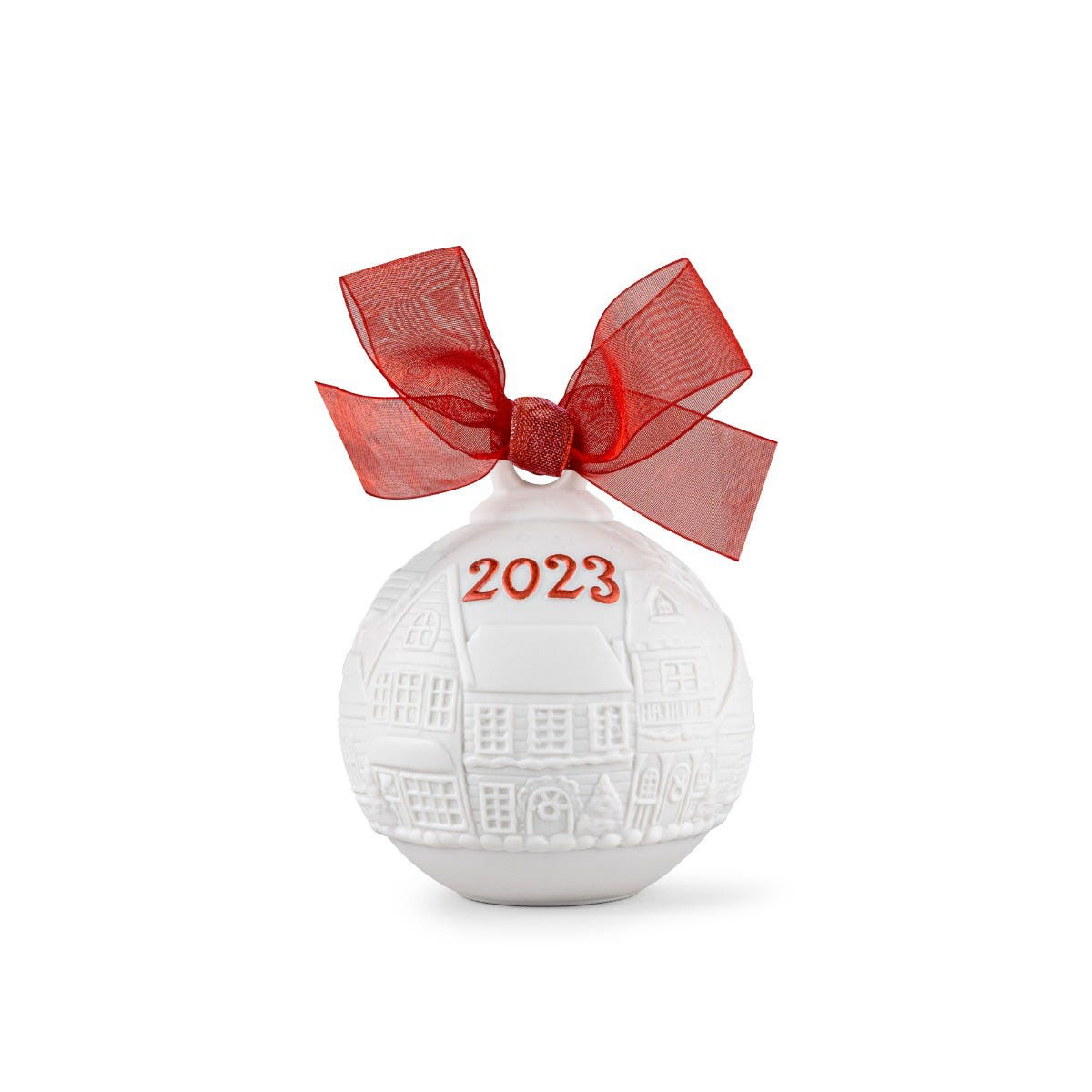 Lladro 2023 Christmas Red Deco Ball Dated Ornament