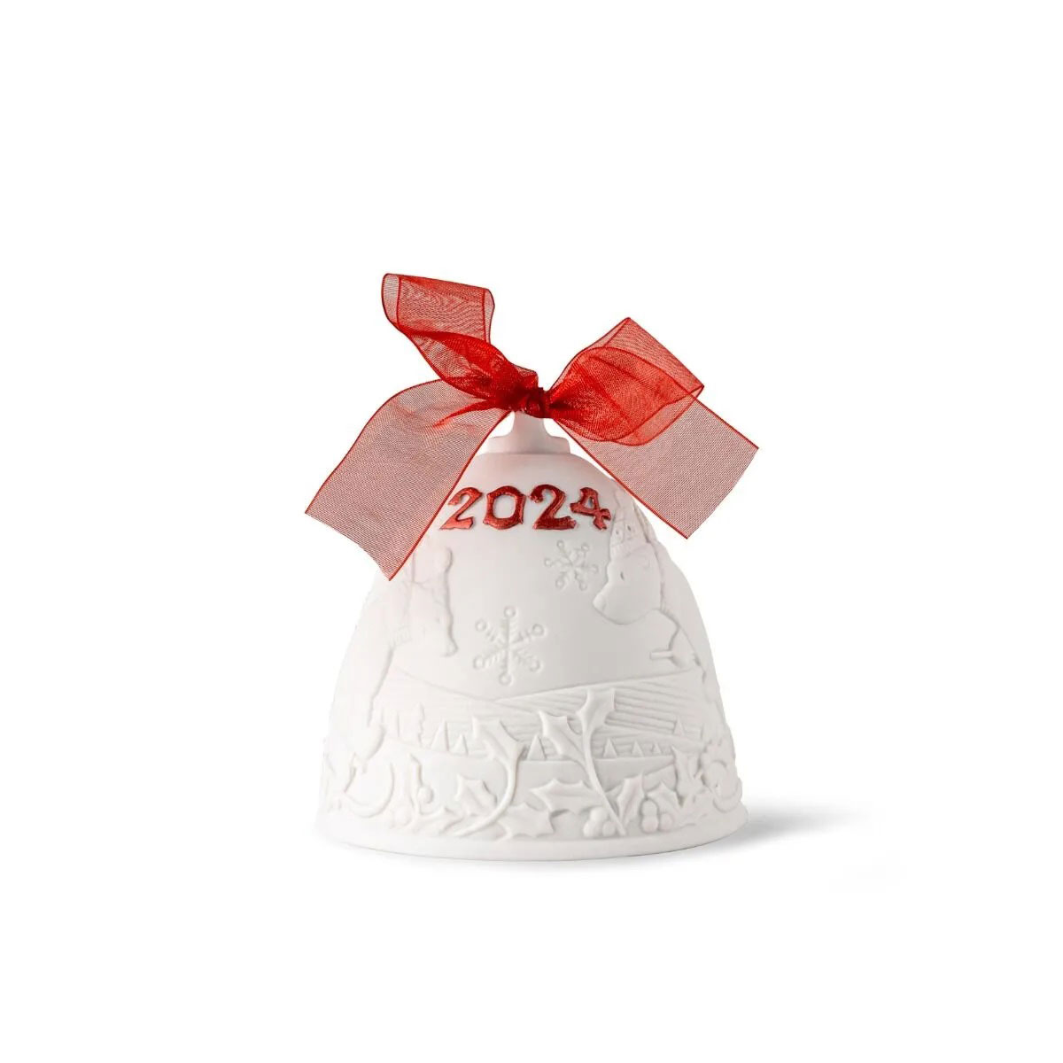 Lladro 2024 Christmas Red Bell Dated Ornament