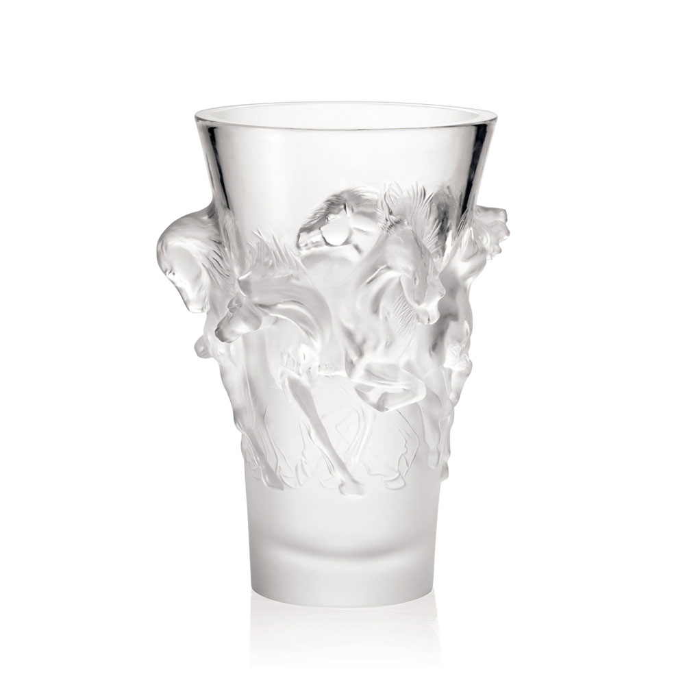 Lalique Equus 15" Vase, Limited Edition