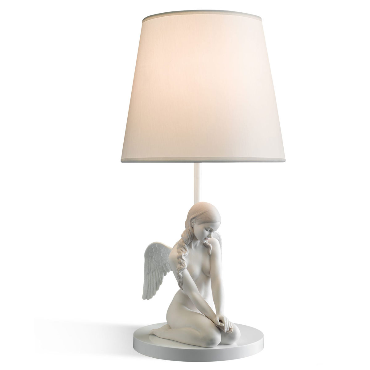 Lladro Classic Lighting, Beautiful Angel Table Lamp