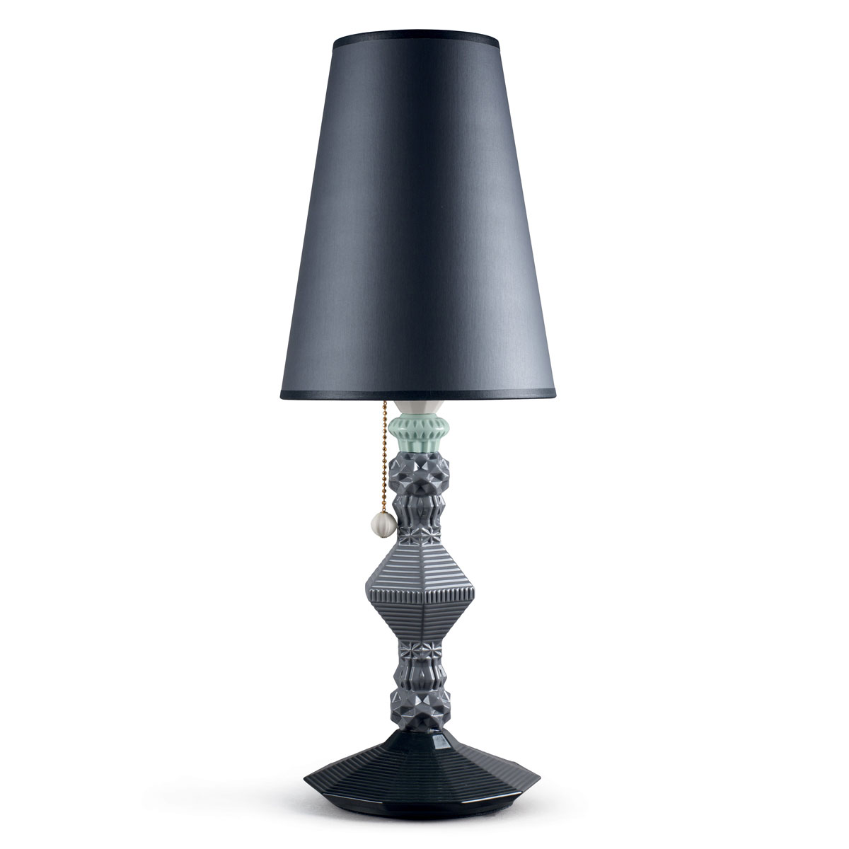 Lladro Classic Lighting, Belle De Nuit Table Lamp. Black
