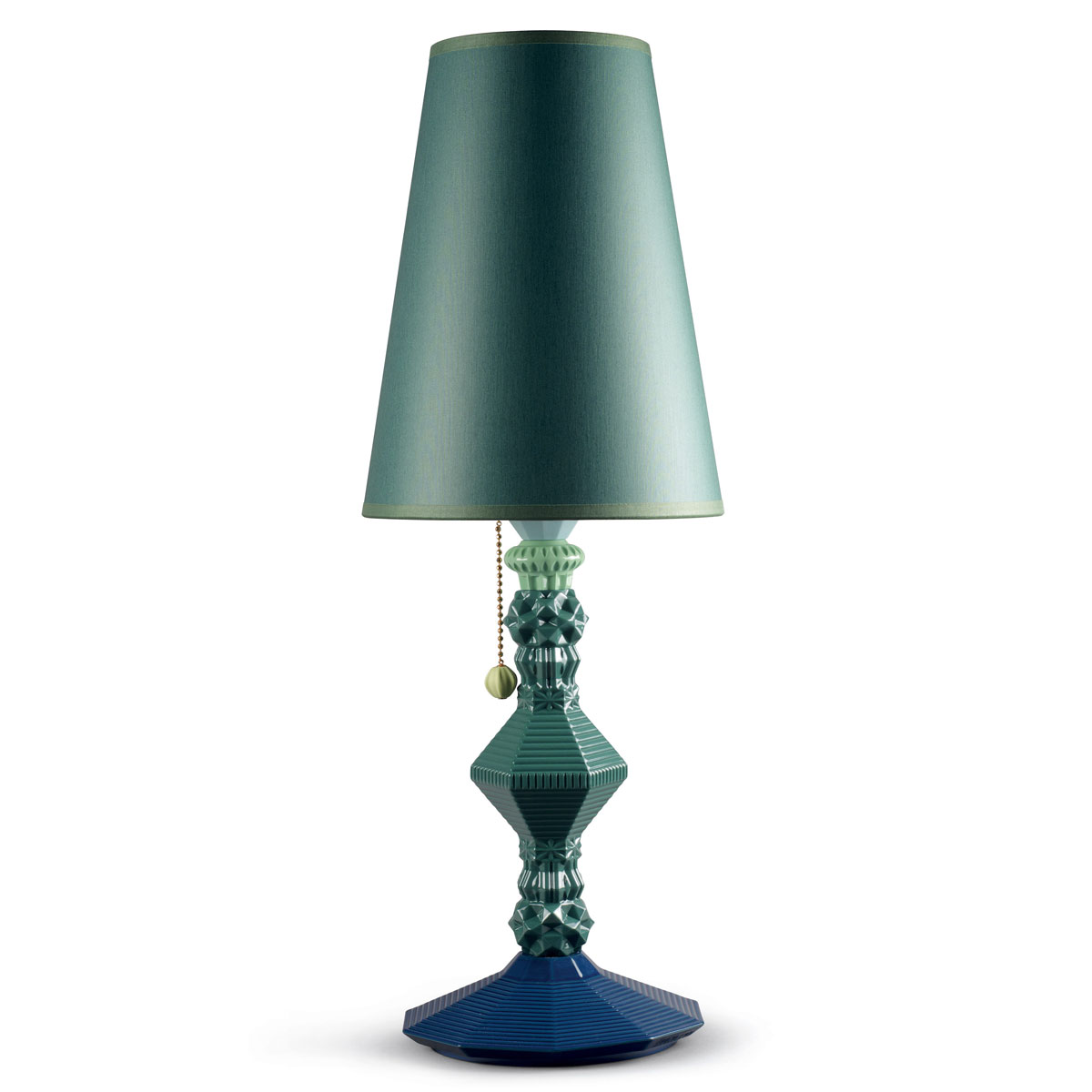 Lladro Classic Lighting, Belle De Nuit Table Lamp. Green