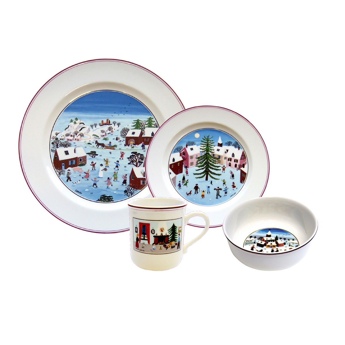 Villeroy and Boch 2023 Naif Christmas 4 Piece Place Setting