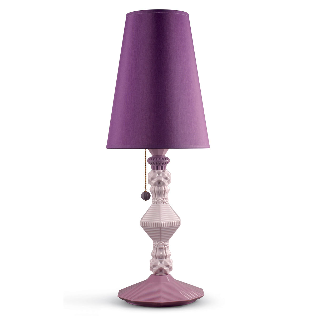Lladro Classic Lighting, Belle De Nuit Table Lamp. Pink