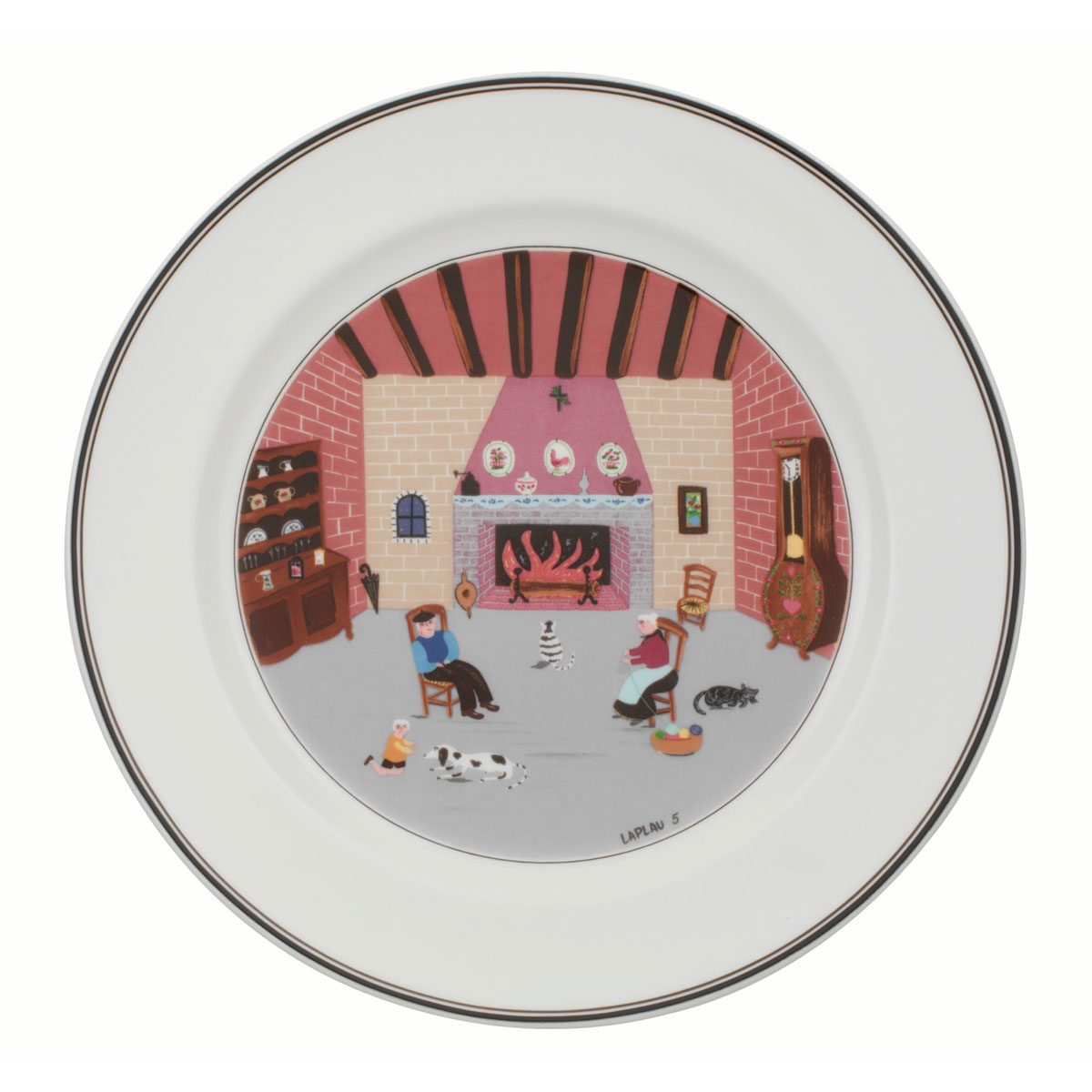 Villeroy and Boch Design Naif Dinner Plate Num. 5 By the Fireside