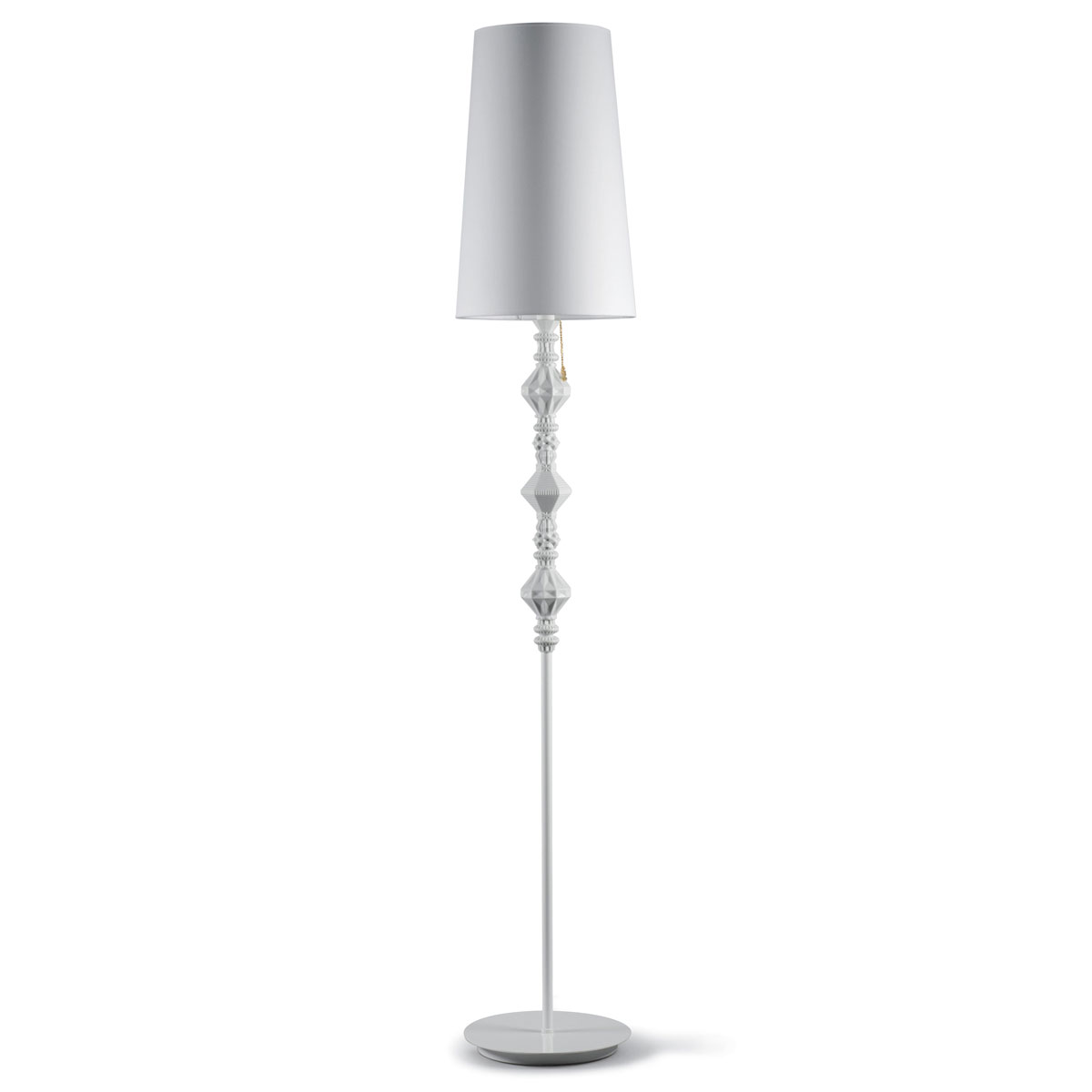 Lladro Classic Lighting, Belle De Nuit Floor Lamp II White