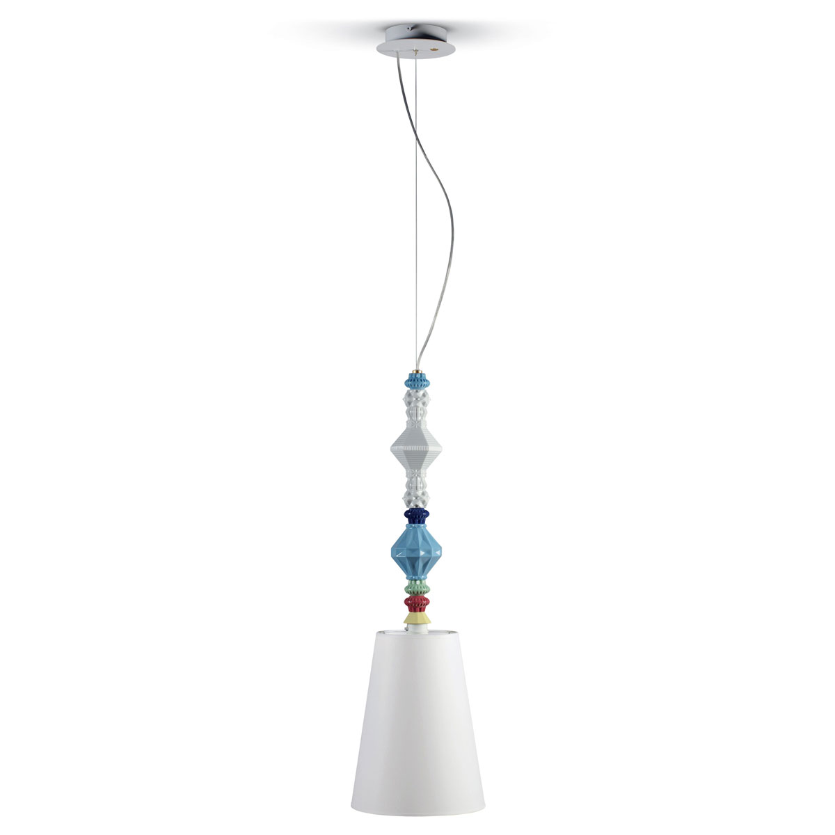 Lladro Classic Lighting, Belle De Nuit Ceiling Lamp II Multicolor