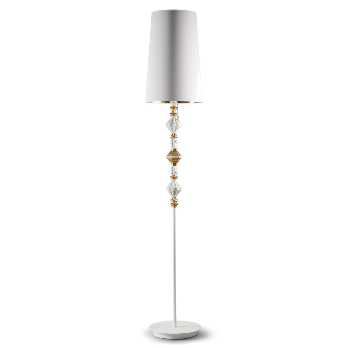 Lladro Classic Lighting, Belle De Nuit Floor Lamp II Golden Luster