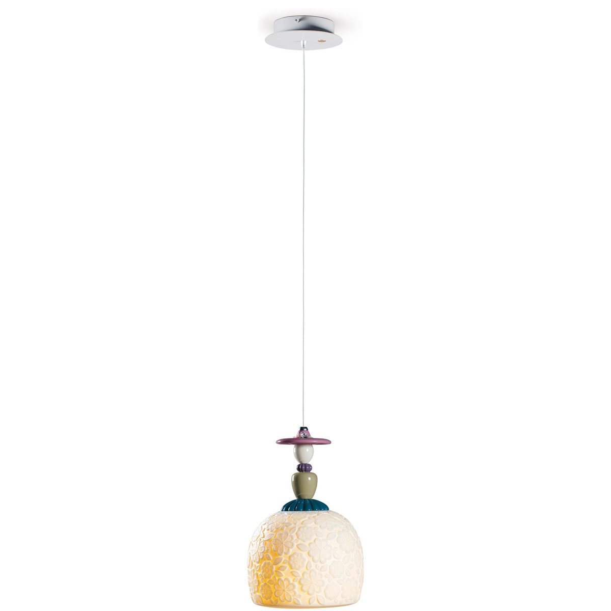 Lladro Classic Lighting, Mademoiselle Annette Ceiling Lamp