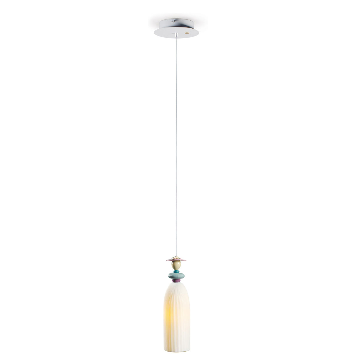 Lladro Classic Lighting, Mademoiselle CLia Ceiling Lamp