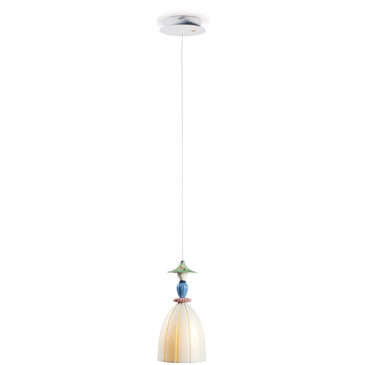 Lladro Classic Lighting, Mademoiselle Daniela Ceiling Lamp