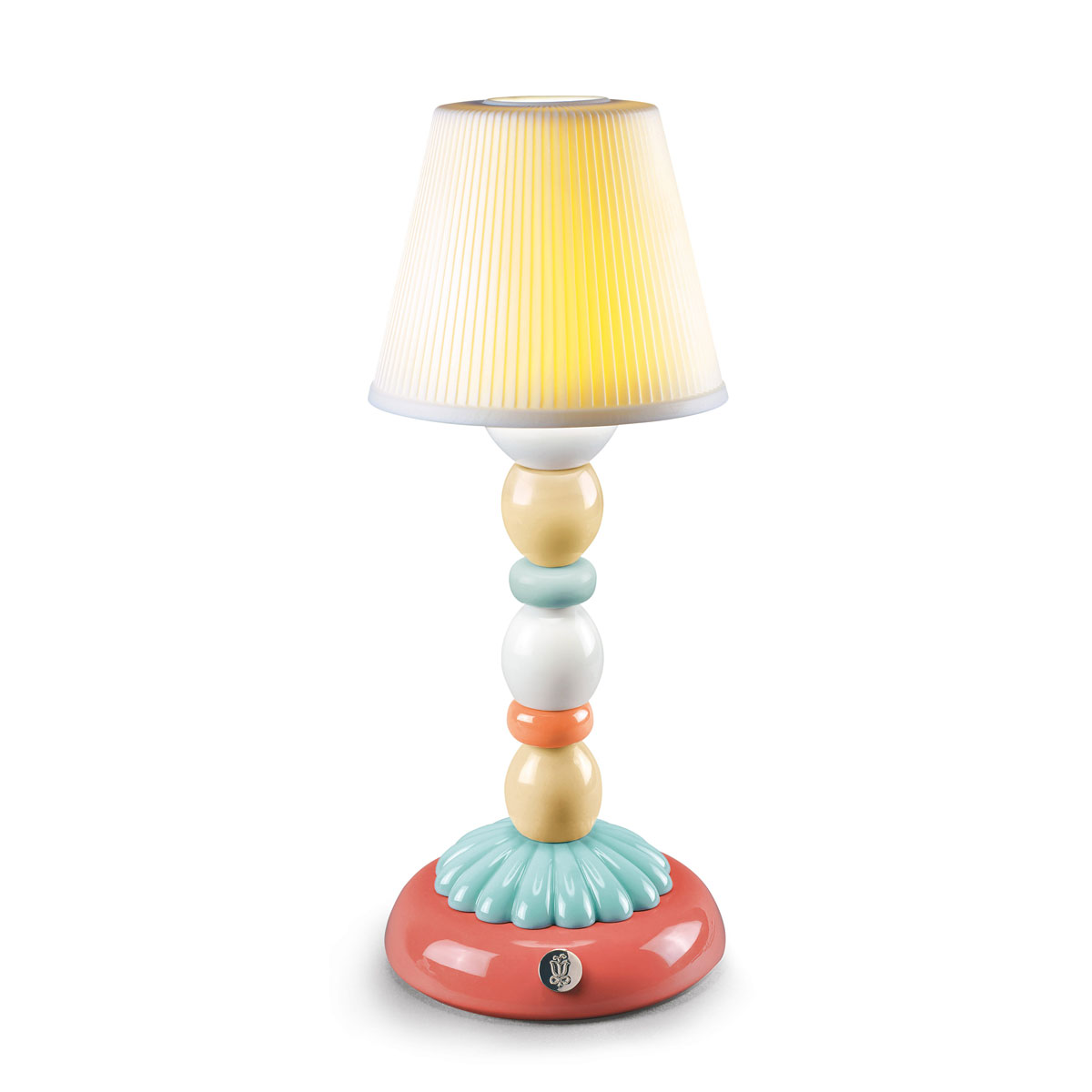 Lladro Light And Fragrance, Palm Firefly Table Lamp. Pale Blue