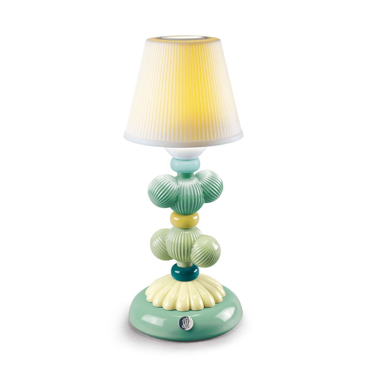 Lladro Light And Fragrance, Cactus Firefly Table Lamp. Green