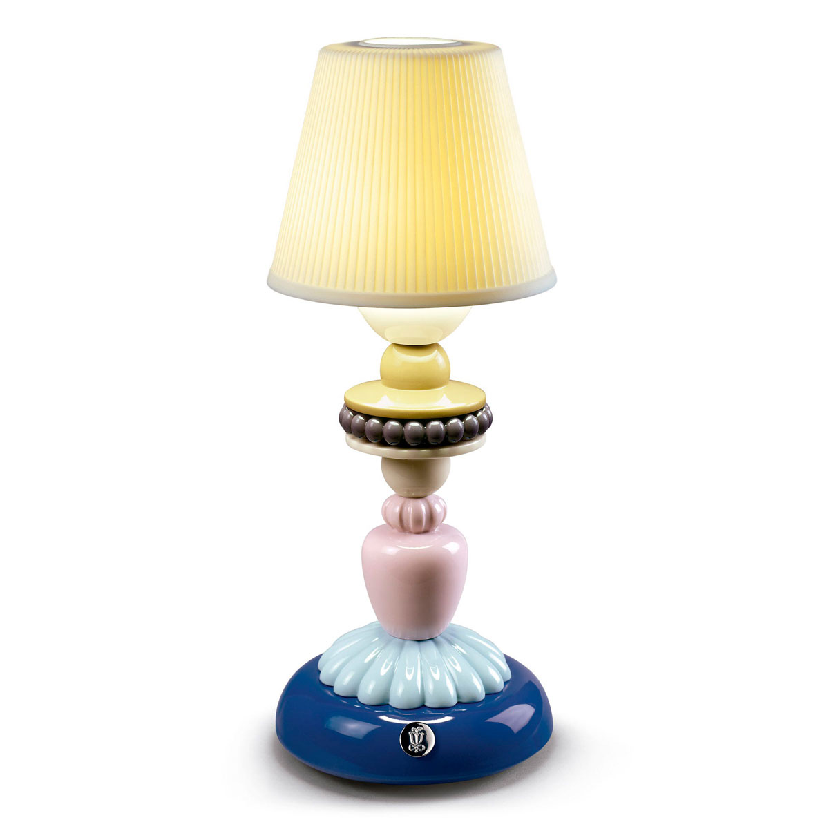 Lladro Light And Fragrance, Sunflower Firefly Table Lamp. Blue