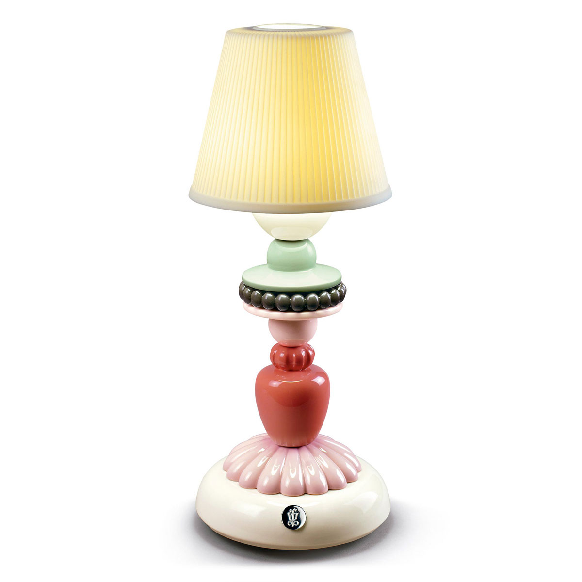 Lladro Light And Fragrance, Sunflower Firefly Table Lamp. Ivory