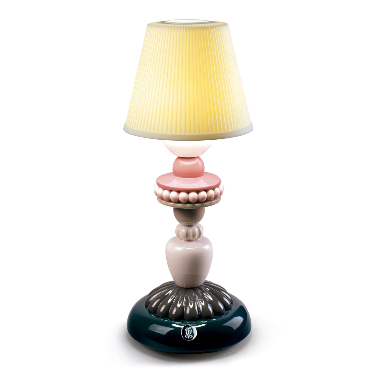 Lladro Light And Fragrance, Sunflower Firefly Table Lamp. Black