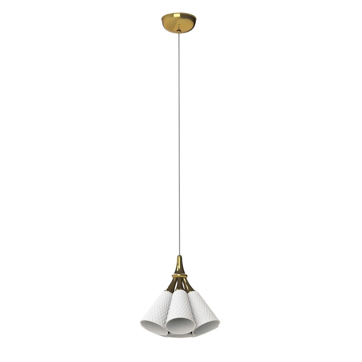 Lladro Modern Lighting, Jamz Hanging Lamp. Gold