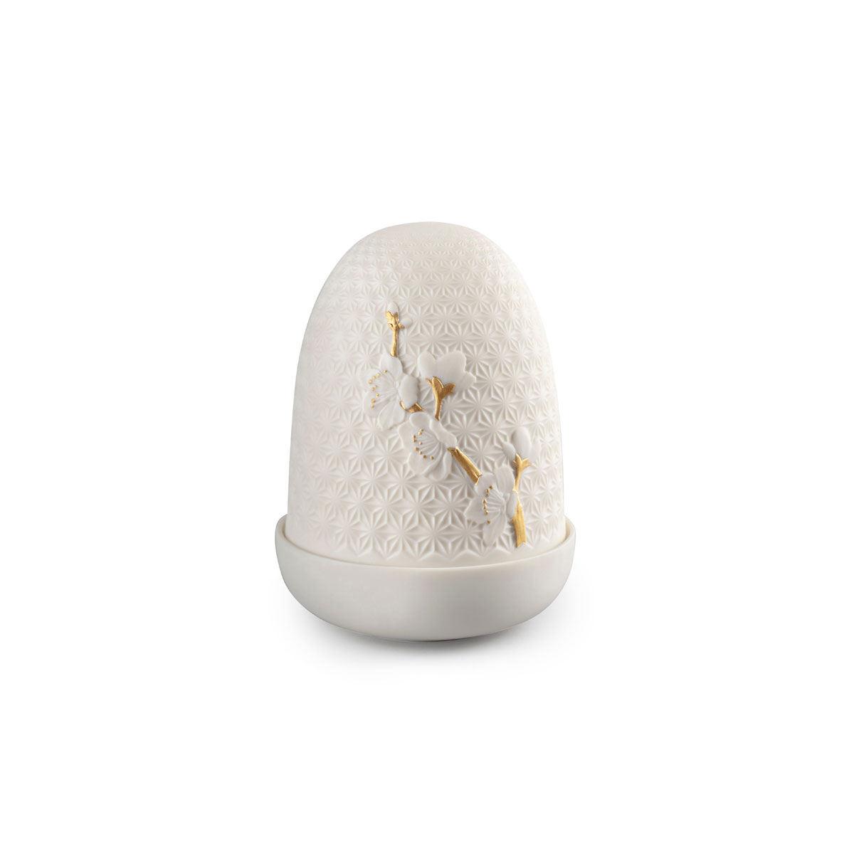 Lladro Light And Fragrance, Cherry Blossoms Dome Table Lamp