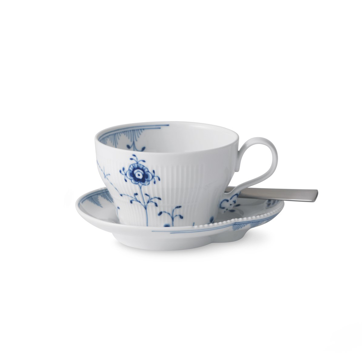 Royal Copenhagen, Blue Elements Teacup and Saucer