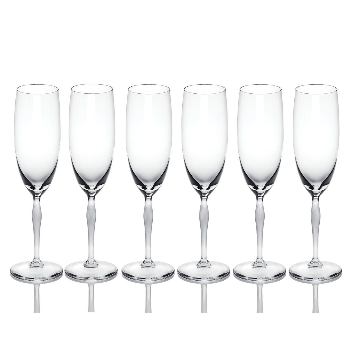 Lalique 100 Points Toasting Flute Glass By James Suckling Set of 6