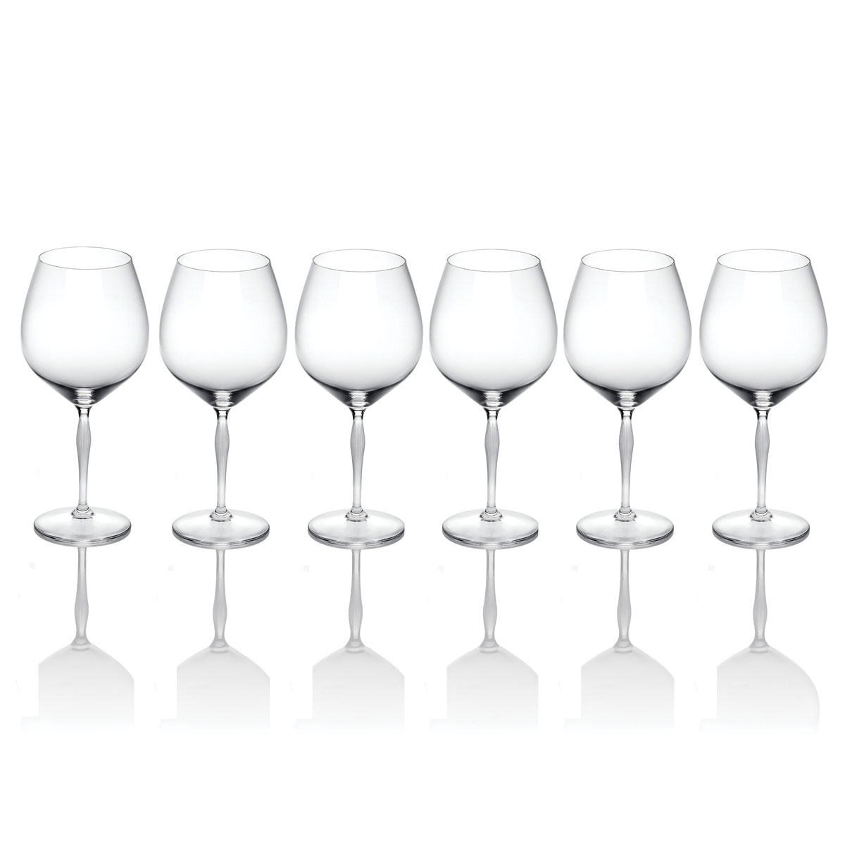 Lalique 100 Points Burgundy Glass By James Suckling, Set of 6