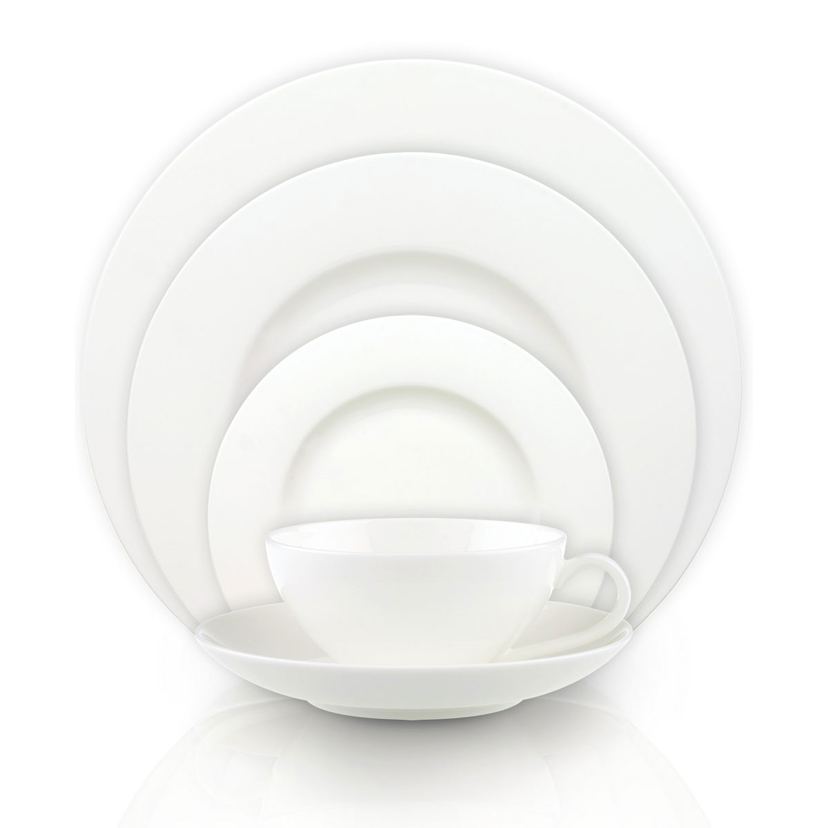 Villeroy and Boch Anmut 5 Piece Place Setting D, S, B and B, Cup, Saucer