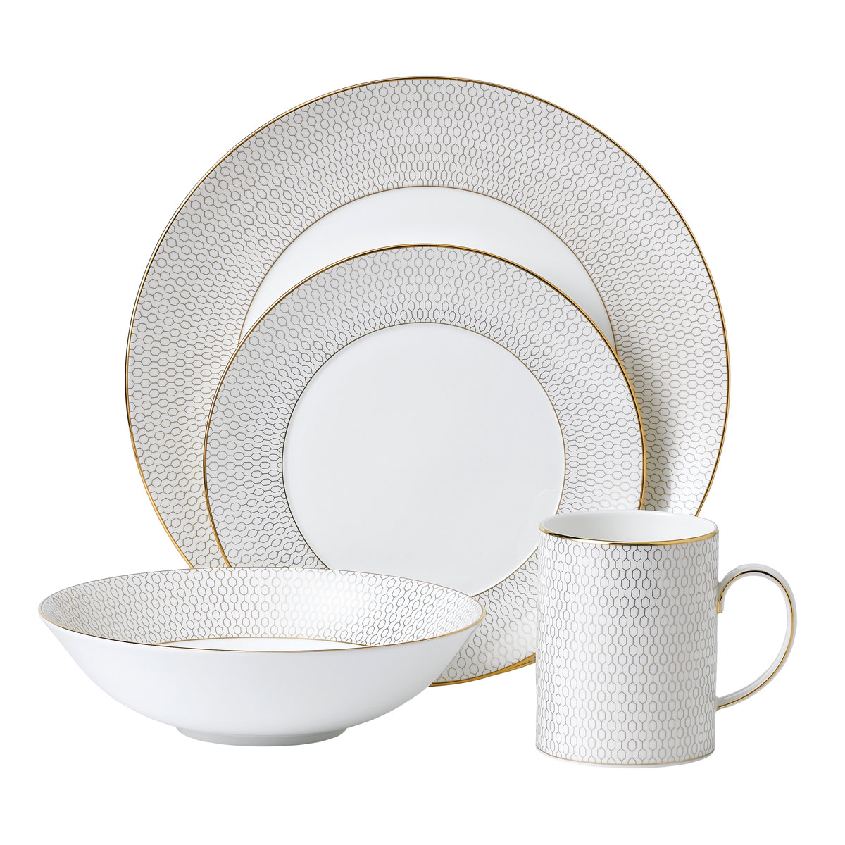Wedgwood Arris Gio Gold 4 Piece Expressive Place Setting